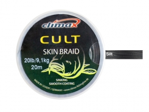 Поводковый материал Climax Cult Skin Braid 20м 20lb Black Silt